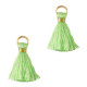 Mini Tassel 2cm - Gold-neon mint green